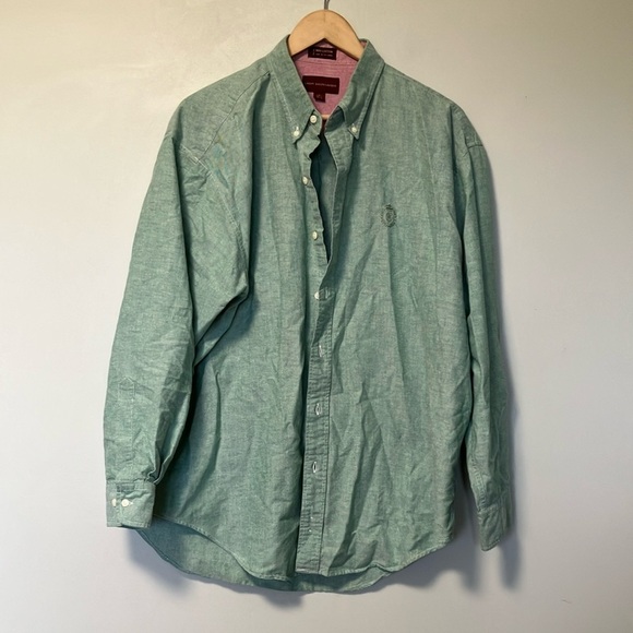 Chaps Ralph Lauren Men's Green Button-Down Shirt - Picture 1 of 5